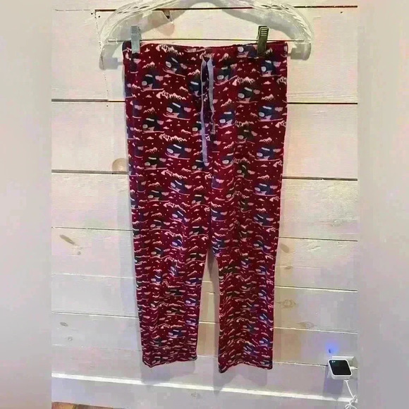 Vineyard Vines snowboard whale fleece youth XL pajama bottoms, GUC, drawstring - Picture 1 of 7